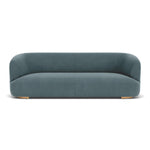 Forest Dust Blue Fabric / Oak