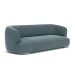 Forest Dust Blue Fabric / Oak