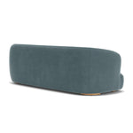 Forest Dust Blue Fabric / Oak