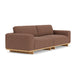 Aya Boucle 3.5 Seater Sofa (Oak, Rust)