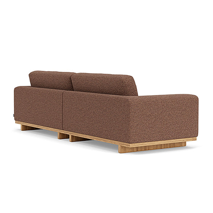 Aya Boucle 3.5 Seater Sofa (Oak, Rust)