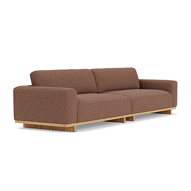 Aya Boucle 4 Seater Sofa (Oak, Rust)