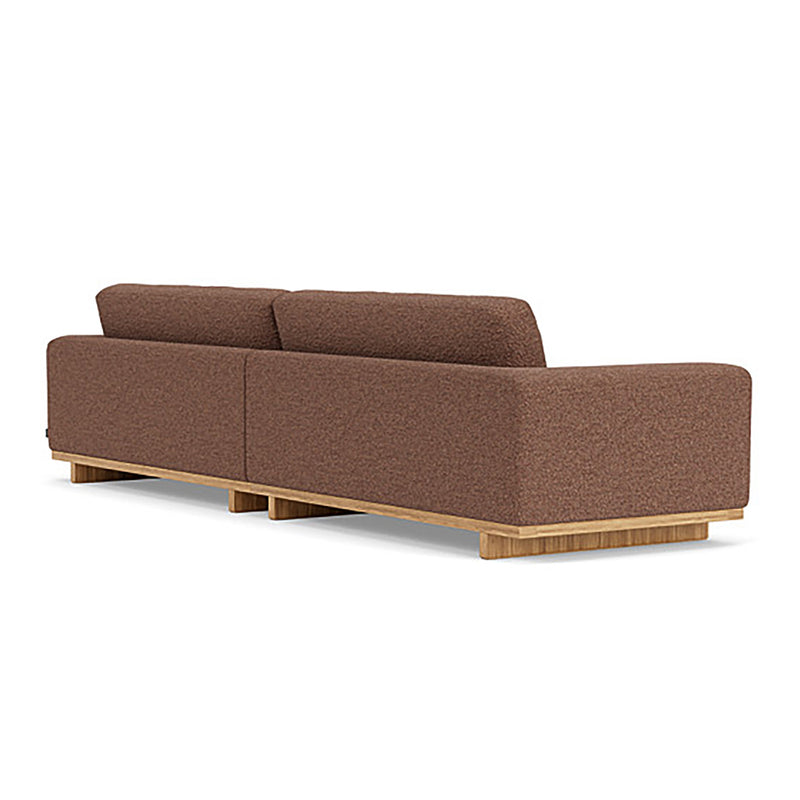 Aya Boucle 4 Seater Sofa (Oak, Rust)