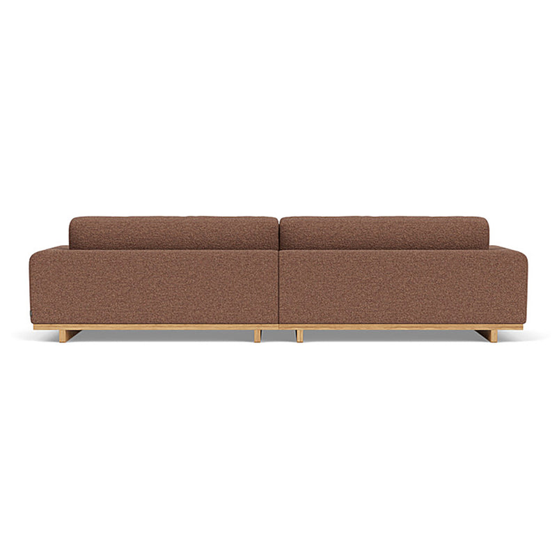 Aya Boucle 4 Seater Sofa (Oak, Rust)