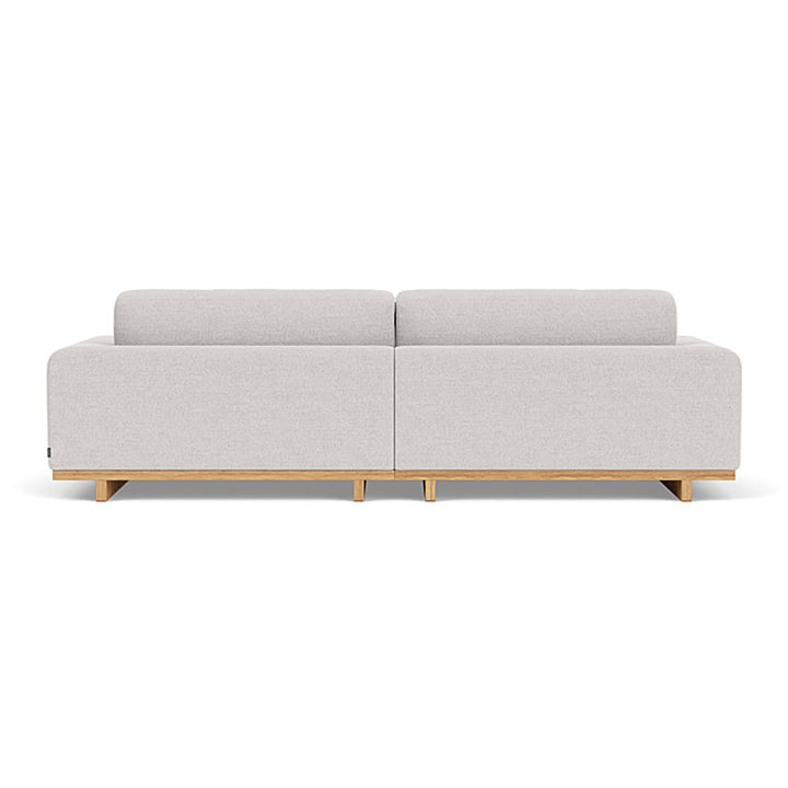 Aya Fabric 3.5 Seater Sofa (Oak, Cool Grey Weave)
