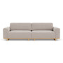 Aya 3.5 Seater Sofa - Agnes Brown Textured Weave