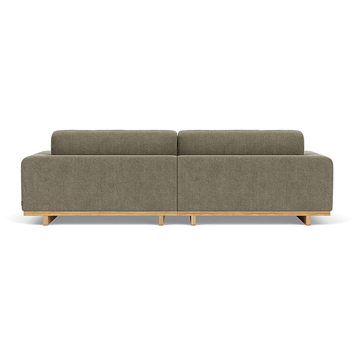 Aya Velvet 3.5 Seater Sofa (Oak, Sage Velvet Cord)