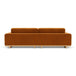 Aya Velvet 3.5 Seater Sofa (Oak, Matt Amber)