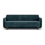 Danny Dust Blue Textured Weave / Dark Walnut