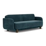 Danny Dust Blue Textured Weave / Dark Walnut