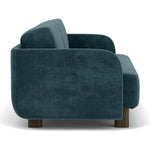 Danny Dust Blue Textured Weave / Dark Walnut