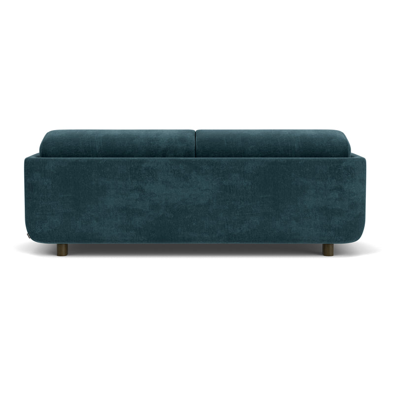 Danny Dust Blue Textured Weave / Dark Walnut