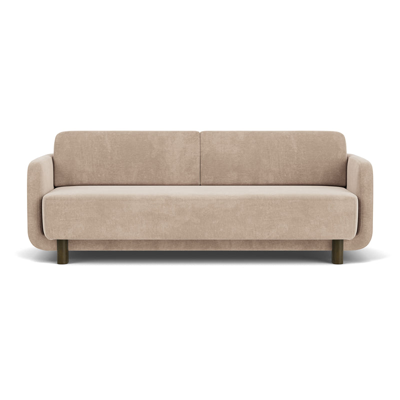 Danny Cream Textured Weave / Dark Walnut