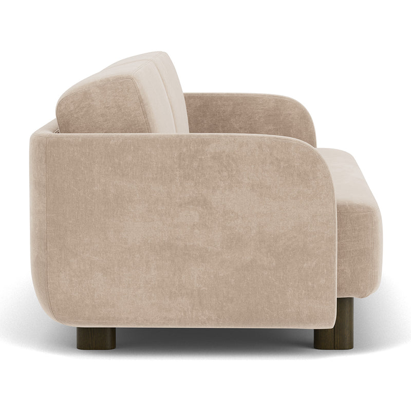 Danny Cream Textured Weave / Dark Walnut