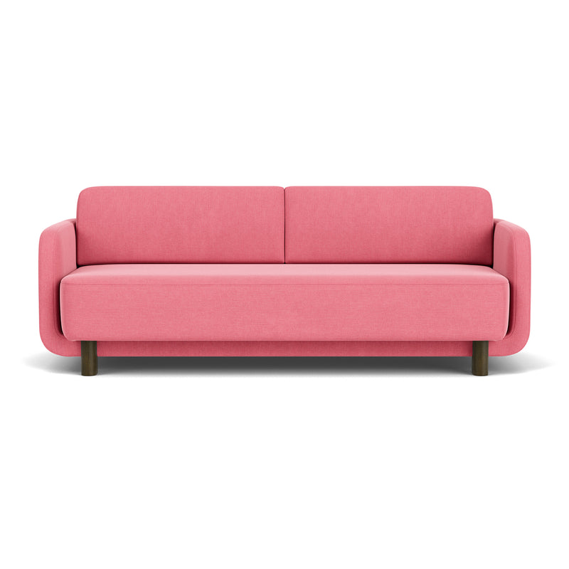 Firenze Bubblegum Fabric / Dark Walnut