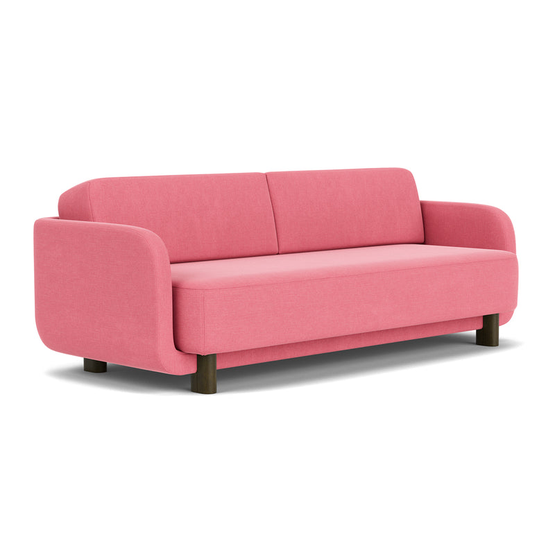 Firenze Bubblegum Fabric / Dark Walnut