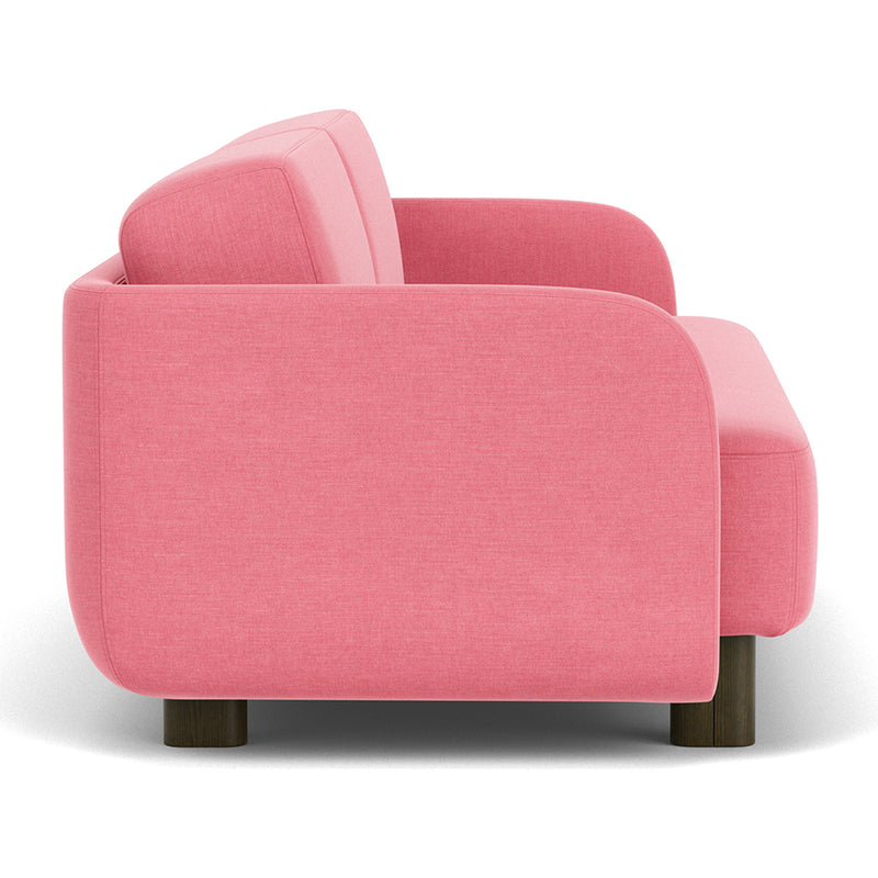 Firenze Bubblegum Fabric / Dark Walnut