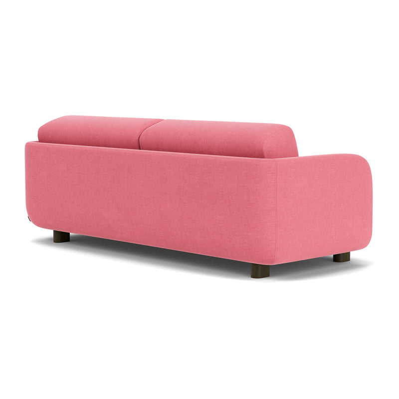 Firenze Bubblegum Fabric / Dark Walnut