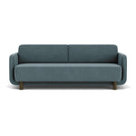 Forest Dust Blue Fabric / Dark Walnut