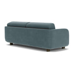 Forest Dust Blue Fabric / Dark Walnut