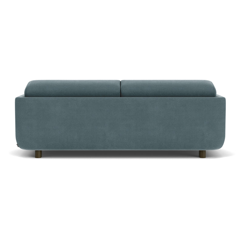 Forest Dust Blue Fabric / Dark Walnut