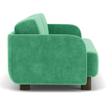 Moss Grass Green Fabric / Dark Walnut