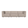 Dane 3 Seater Modular Sofa - Agnes Brown Textured Weave