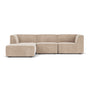 Dane 3 Seater Modular Left Chaise Sofa - Danny Cream Textured Weave