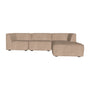 Dane 3 Seater Modular Right Chaise Sofa - Danny Cream Textured Weave