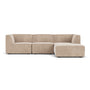 Dane 3 Seater Modular Right Chaise Sofa - Danny Cream Textured Weave