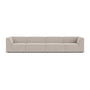 Dane 4 Seater Modular Sofa - Agnes Brown Textured Weave