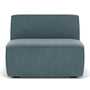 Dane 1 Seater Modular Piece (Armless) - Forest Dust Blue Fabric
