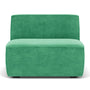 Dane 1 Seater Modular Piece (Armless) - Moss Grass Green Fabric