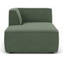 Dane 1 Seater Left Chaise Modular Sofa - Cura Dark Green Weave
