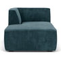 Dane 1 Seater Left Chaise Modular Sofa - Danny Dust Blue Textured Weave