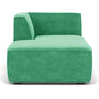 Dane 1 Seater Left Chaise Modular Sofa - Moss Grass Green Fabric