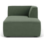 Dane 1 Seater Right Chaise Modular Sofa - Cura Dark Green Weave