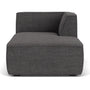 Dane 1 Seater Right Chaise Modular Sofa - Vega Antracit Fabric