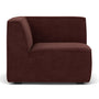Dane 1 Seater Left Corner Modular Sofa - Moss Burgundy