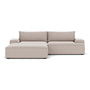 Daphne 2 Seater Left Chaise Modular Sofa - Fabio Stone Fabric