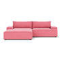 Daphne 2 Seater Left Chaise Modular Sofa - Firenze Bubblegum Fabric