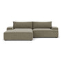 Daphne 2 Seater Left Chaise Modular Sofa - Free Sage Velvet Cord