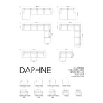 Daphne 4 Seater Modular Right Corner Sofa
