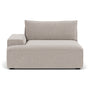 Daphne 1 Seater Left Arm Modular Sofa - Agnes Brown Textured Weave