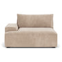 Daphne 1 Seater Left Arm Modular Sofa - Danny Cream Textured Weave
