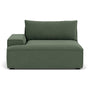 Daphne 1 Seater Left Arm Modular Sofa - Cura Dark Green Weave