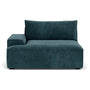 Daphne 1 Seater Left Arm Modular Sofa - Danny Dust Blue Textured Weave