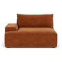 Daphne 1 Seater Left Arm Modular Sofa - Moss Rust Fabric