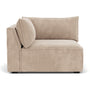 Daphne 1 Seater Left Corner Modular Sofa - Danny Cream Textured Weave