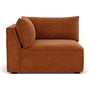 Daphne 1 Seater Left Corner Modular Sofa - Moss Rust Fabric